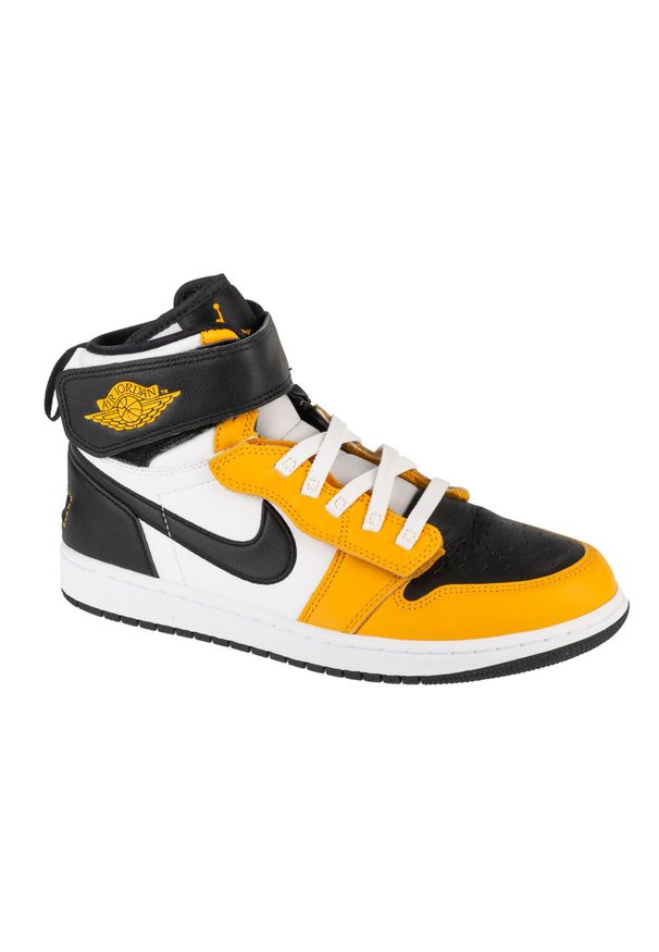 Buty sportowe Sneakersy męskie, Air Jordan 1 Hi Flyease. Kolor: biały. Materiał: guma, syntetyk, materiał, skóra, tkanina. Sport: turystyka piesza