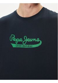 Pepe Jeans T-Shirt Claude PM509390 Granatowy Regular Fit. Kolor: niebieski. Materiał: bawełna