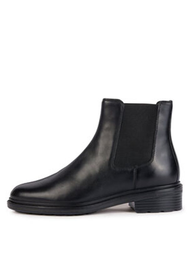 Geox Sztyblety D Walk Pleasure D36TGE 00043 C9999 Czarny. Kolor: czarny. Materiał: skóra