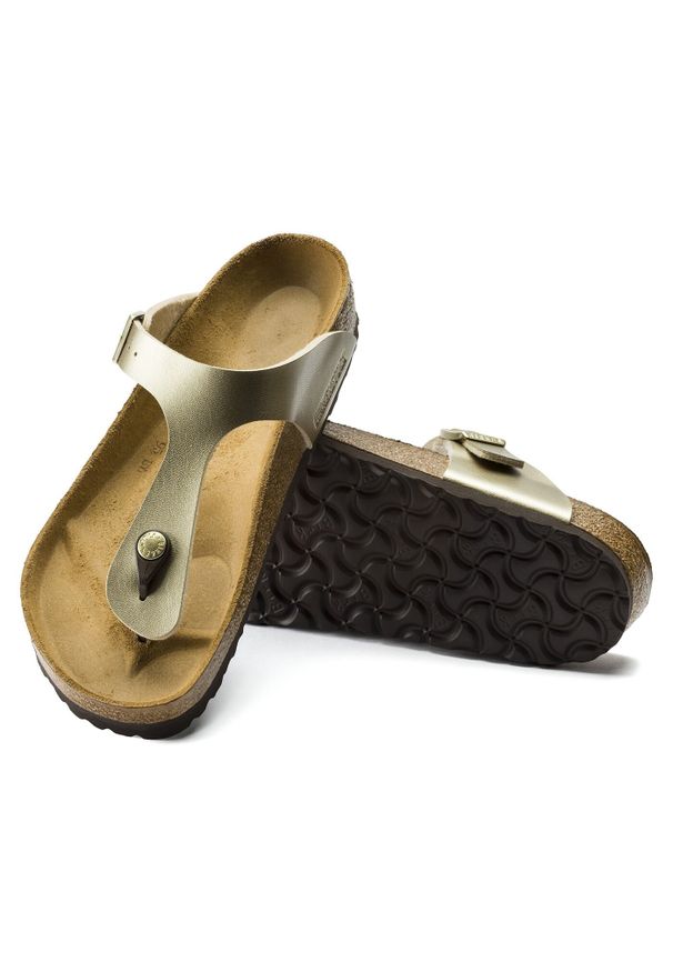 Japonki damskie Birkenstock Gizeh BF. Kolor: złoty. Sezon: lato. Styl: młodzieżowy, sportowy