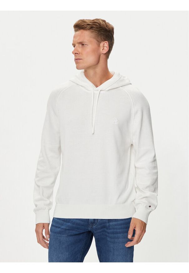 TOMMY HILFIGER - Tommy Hilfiger Bluza MW0MW35515 Biały Regular Fit. Kolor: biały. Materiał: bawełna