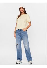Tommy Jeans T-Shirt Serif Linear DW0DW15049 Żółty Relaxed Fit. Kolor: żółty. Materiał: bawełna #4