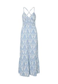 YAS Sukienka letnia Cinni 26036881 Błękitny Regular Fit. Kolor: niebieski. Materiał: bawełna. Sezon: lato