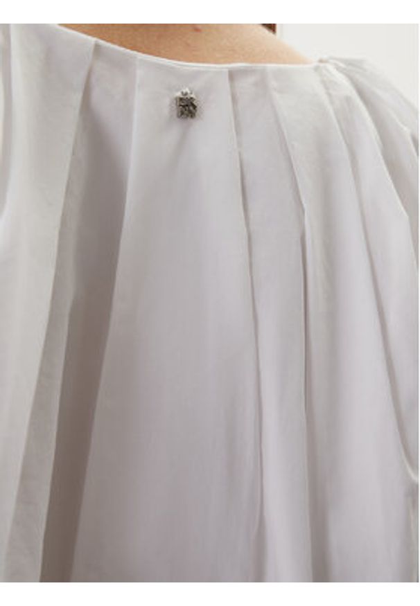 DKNY Bluzka DJ6W2228 Biały Regular Fit. Kolor: biały. Materiał: bawełna