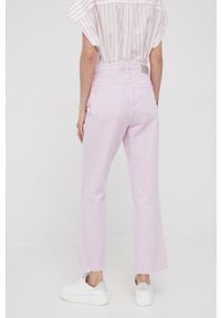 Desigual jeansy 22SWDD52 damskie high waist. Stan: podwyższony. Kolor: fioletowy #2