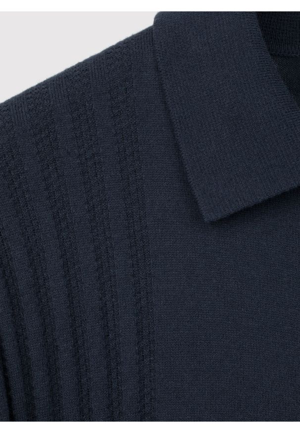 Pako Lorente - PAKO LORENTE - Bawełniany kardigan w kolorze granatowym. Okazja: na co dzień. Typ kołnierza: polo. Kolor: niebieski, zielony. Materiał: bawełna. Sezon: jesień. Styl: casual