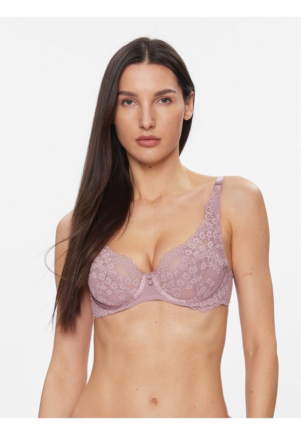 Hunkemöller Biustonosz braletka Daisy Uf 203606 Fioletowy. Kolor: fioletowy. Materiał: syntetyk