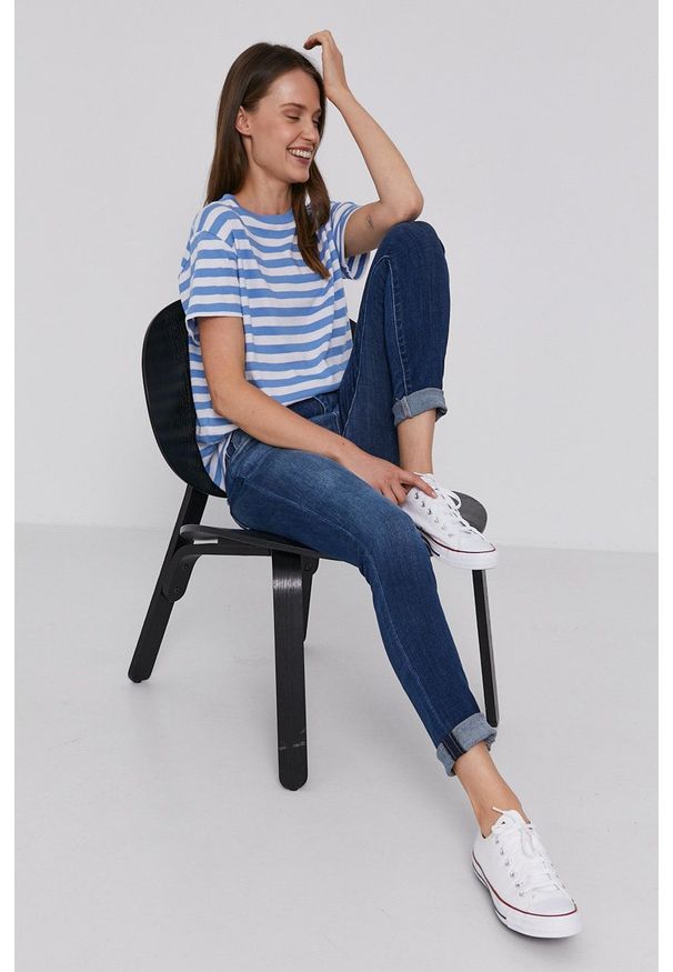 Pepe Jeans - Jeansy Dion. Kolor: niebieski