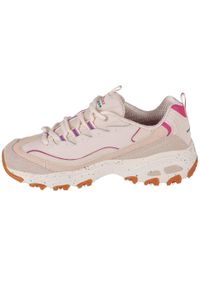 skechers - Buty sportowe Sneakersy damskie Skechers D'Lites - Bold Views. Kolor: różowy. Materiał: skóra. Sport: turystyka piesza