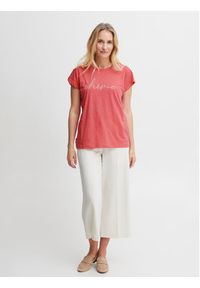 Fransa T-Shirt 20612027 Różowy Regular Fit. Kolor: różowy. Materiał: syntetyk #5