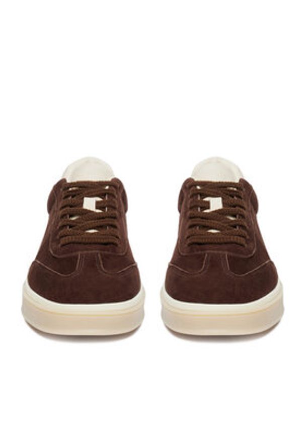 Gino Rossi - GINO ROSSI Sneakersy EO-GRW03 Brązowy. Kolor: brązowy. Materiał: zamsz, skóra