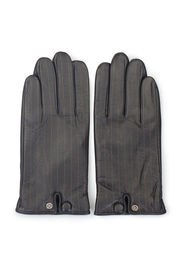 Wittchen - Rękawiczki męskie. Kolor: czarny. Materiał: skóra. Styl: elegancki