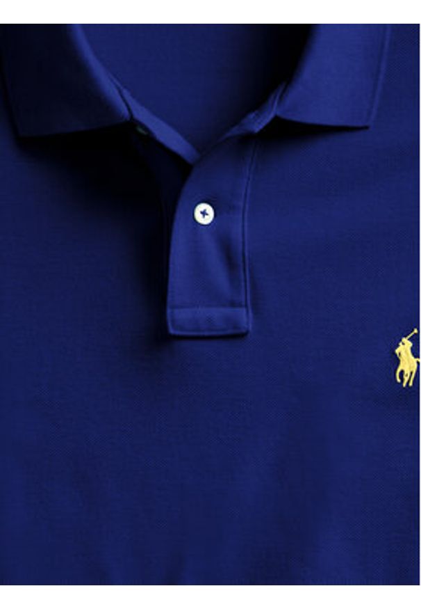 Polo Ralph Lauren Polo Core Replen 710795080 Granatowy Slim Fit. Typ kołnierza: polo. Kolor: niebieski. Materiał: bawełna