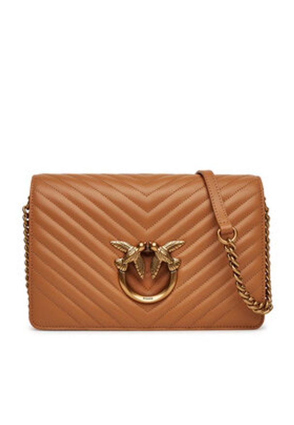 Pinko - PINKO Torebka Love Click Classic PE 25 PLTT 100063 A0GK Brązowy. Kolor: brązowy. Materiał: skórzane