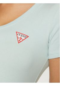 Guess T-Shirt W2YI45 J1314 Zielony Slim Fit. Kolor: zielony. Materiał: bawełna