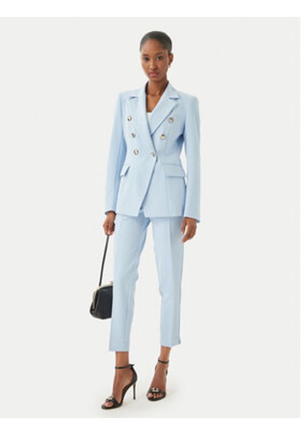 Maryley Marynarka 26EB139/43MA Niebieski jasny Regular Fit. Kolor: niebieski. Materiał: syntetyk