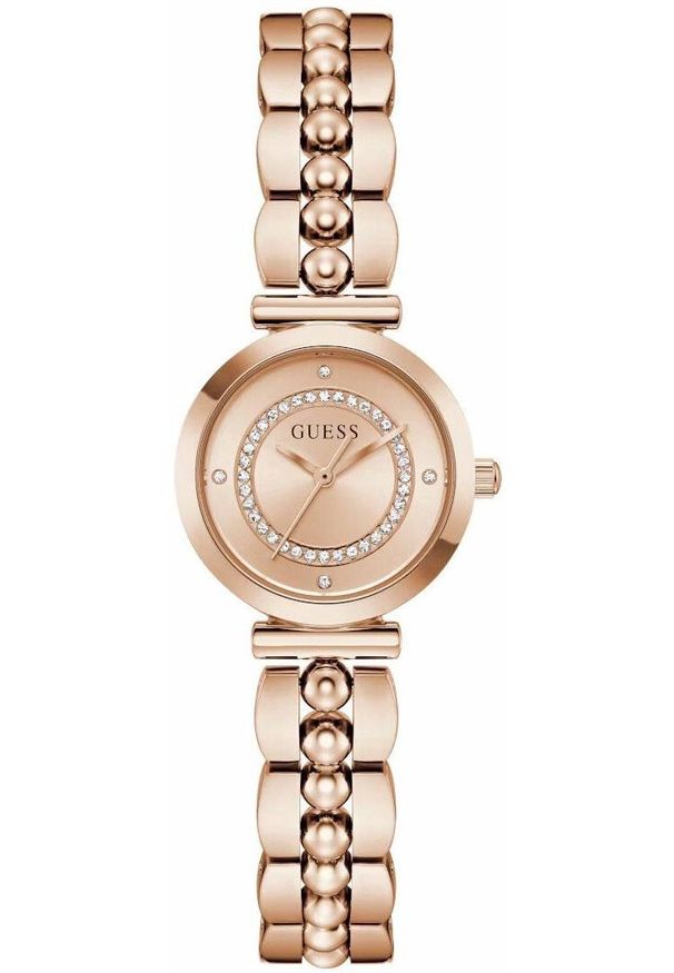 Zegarek damski Guess GW0994L4 CYRKONIE różowe złoto. Kolor: różowy, złoty, wielokolorowy