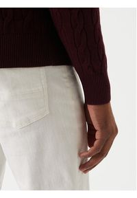 TOMMY HILFIGER - Tommy Hilfiger Sweter MW0MW33132 Bordowy Regular Fit. Kolor: czerwony. Materiał: bawełna #2