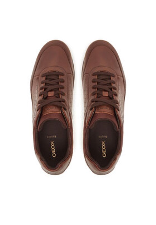 Geox Sneakersy U Renan U554GC 000FF C6003 Brązowy. Kolor: brązowy. Materiał: skóra