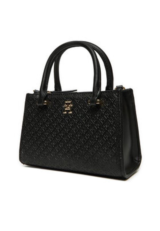 TOMMY HILFIGER - Tommy Hilfiger Torebka AW0AW16932 Czarny. Kolor: czarny. Materiał: skórzane