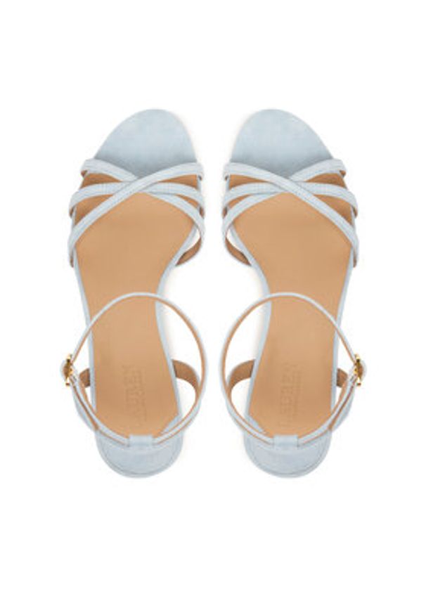 Lauren Ralph Lauren - LAUREN RALPH LAUREN Sandały 802P06395004 Niebieski jasny. Kolor: niebieski. Materiał: skóra, zamsz