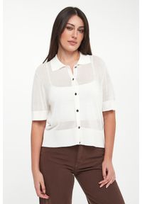 Armani Exchange - Kardigan damski z kołnierzem polo ARMANI EXCHANGE. Typ kołnierza: polo #1