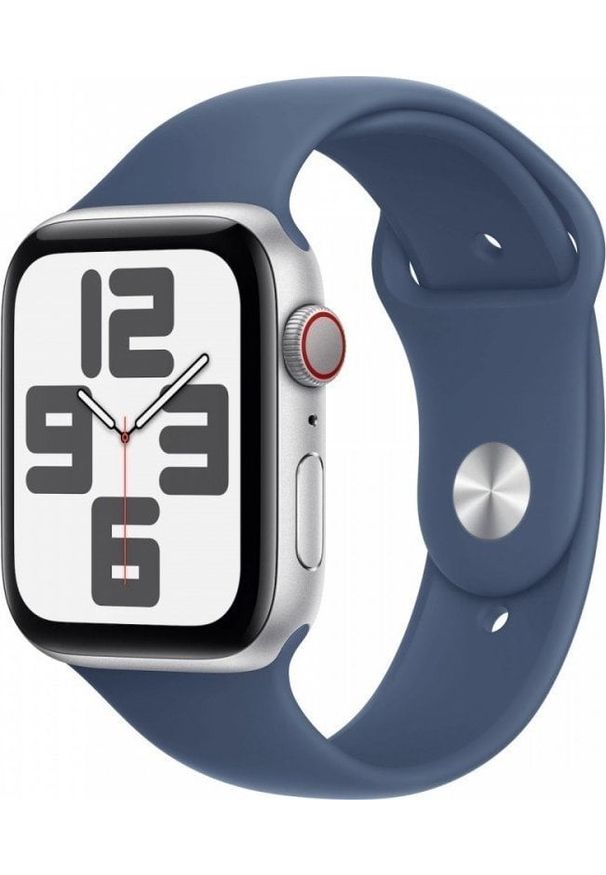 APPLE - Smartwatch Apple Watch SE GPS 44mm Silver Alu Sport S/M Niebieski (MXGP3ET/A). Rodzaj zegarka: smartwatch. Kolor: niebieski. Styl: sportowy