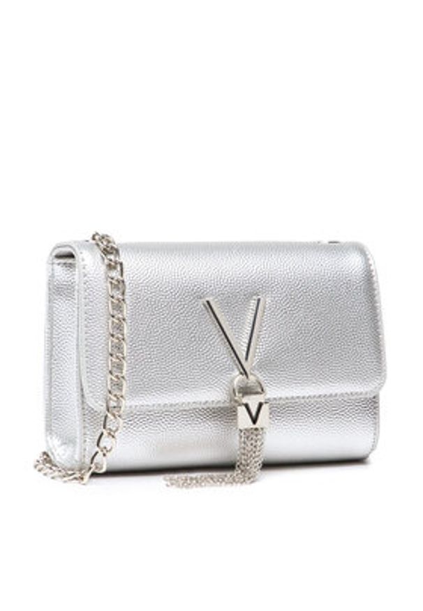 VALENTINO - Valentino Torebka Divina VBS1R403G Srebrny. Kolor: srebrny. Materiał: skórzane