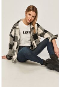 Levi's® - Levi's - T-shirt. Okazja: na spotkanie biznesowe, na co dzień. Kolor: biały. Materiał: bawełna, dzianina. Wzór: nadruk. Styl: biznesowy, casual #6