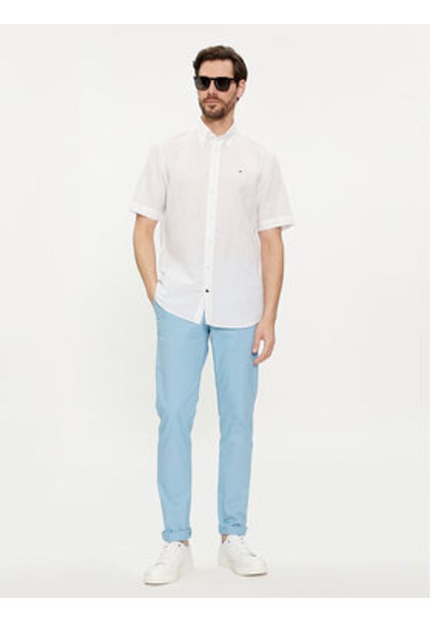 TOMMY HILFIGER - Tommy Hilfiger Koszula MW0MW35323 Biały Regular Fit. Kolor: biały. Materiał: bawełna