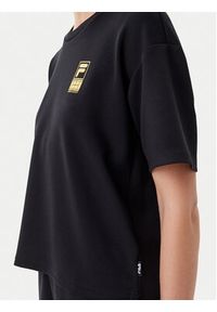 Fila T-Shirt Lisakovsk FAW1044 Czarny Loose Fit. Kolor: czarny. Materiał: syntetyk
