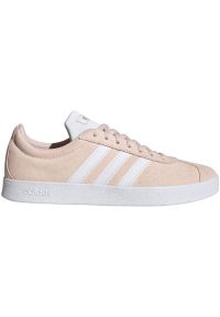 Adidas - Buty adidas Vl Court 2.0 Suede W H06114 różowe. Okazja: na co dzień. Zapięcie: sznurówki. Kolor: różowy. Materiał: guma, syntetyk, materiał, skóra. Szerokość cholewki: normalna