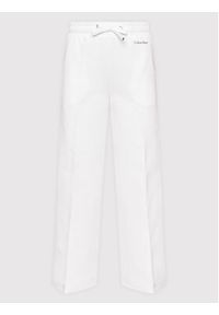 Calvin Klein Spodnie dresowe Micro Logo K20K203622 Biały Regular Fit. Kolor: biały. Materiał: dresówka, syntetyk #3