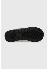 Patrizia Pepe sneakersy dziecięce kolor czarny. Nosek buta: okrągły. Zapięcie: sznurówki. Kolor: czarny. Materiał: skóra, guma. Obcas: na platformie #5