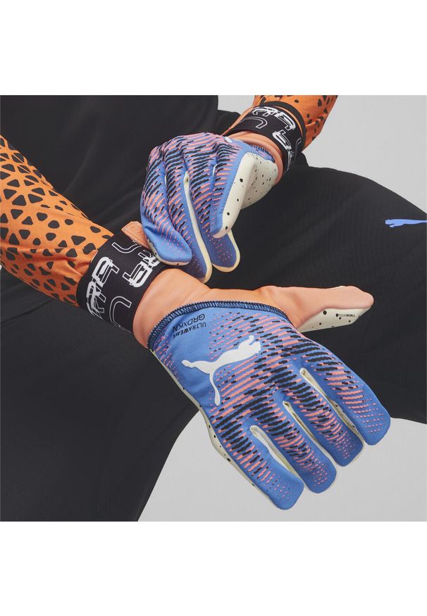 Puma - Rękawice bramkarskie PUMA Ultra Ultimate1 NC. Kolor: pomarańczowy, wielokolorowy, niebieski