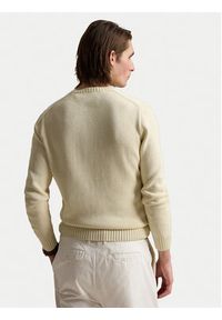 Polo Ralph Lauren Sweter 710810846035 Écru Regular Fit. Typ kołnierza: polo. Materiał: bawełna #3