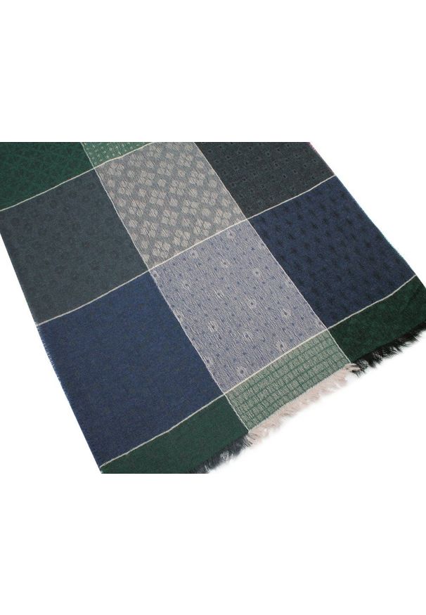 Duży Szal Męski - Wełniany z Domieszką Bawełny - V. Fraas - Wielokolorowy. Kolor: wielokolorowy. Materiał: wełna, bawełna. Sezon: zima, lato. Styl: klasyczny, elegancki