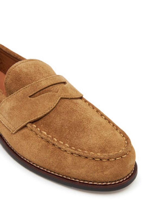 Polo Ralph Lauren Mokasyny 803961416002 Brązowy. Kolor: brązowy. Materiał: skóra, zamsz