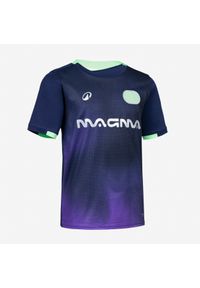 KIPSTA - Koszulka piłkarska krótki rękaw dla dzieci Kipsta Viralto Kids Boreal. Kolor: niebieski, zielony, wielokolorowy. Materiał: poliester, materiał. Długość rękawa: krótki rękaw. Długość: krótkie. Sport: piłka nożna #1
