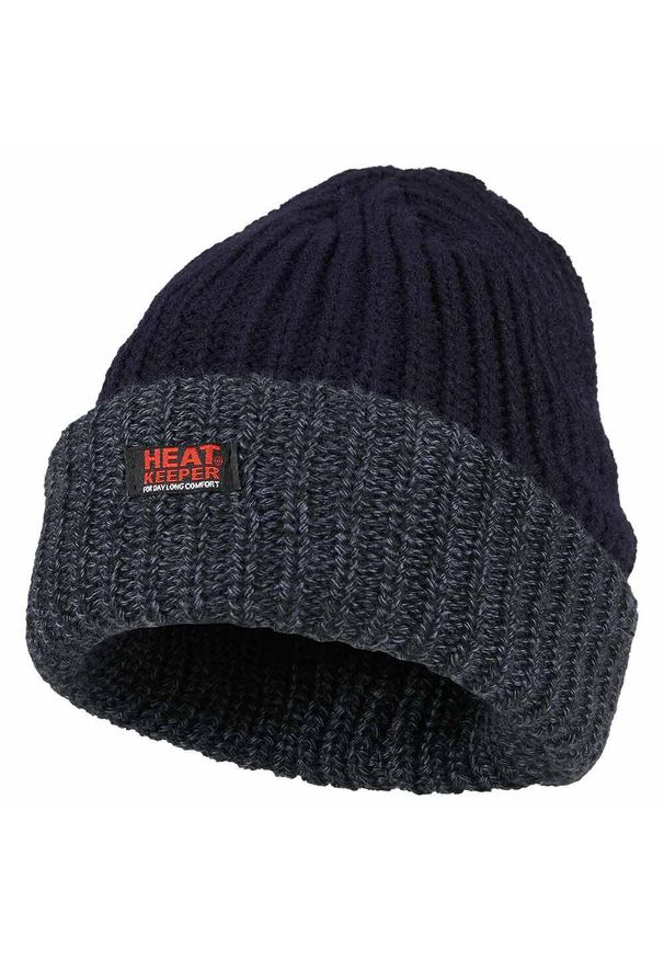 HEAT KEEPER - Męska czapka termoaktywna Heat Keeper granatowy. Kolor: niebieski. Sezon: zima. Styl: sportowy