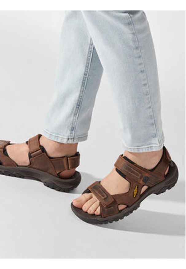 keen - Keen Sandały Targhee III Open Toe Sandal 1022423 Brązowy. Nosek buta: otwarty. Kolor: brązowy. Materiał: nubuk, skóra
