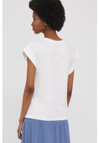 Answear Lab t-shirt bawełniany kolor beżowy. Okazja: na co dzień. Kolor: beżowy. Materiał: bawełna. Wzór: gładki. Styl: wakacyjny #3