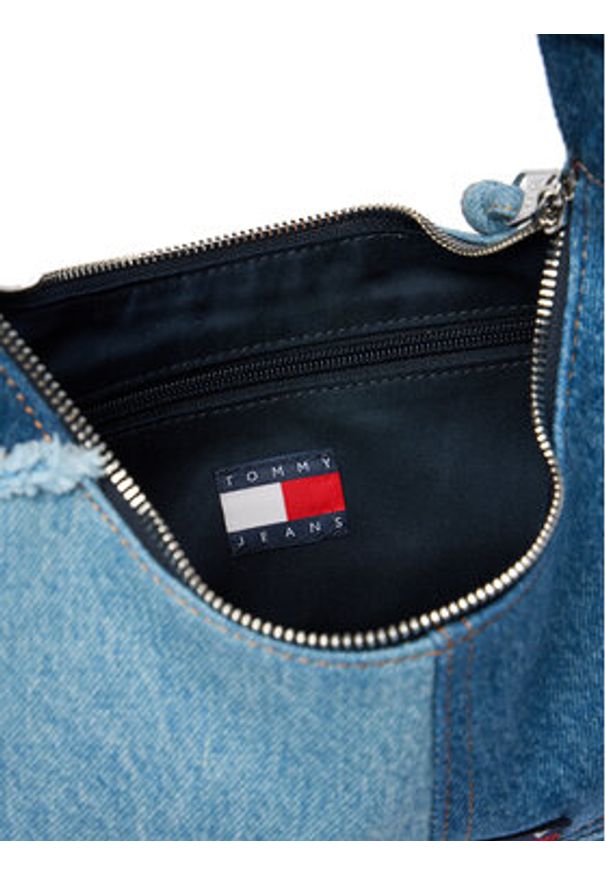 Tommy Jeans Torebka Tjw Denim Patchwork Shoulder Bag AW0AW18471 Niebieski. Kolor: niebieski