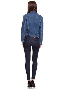 Lee - DAMSKA KURTKA JEANSOWA LEE ZIP CROPPED RIDER BELLEVILLE L54DGGMI. Materiał: jeans #9