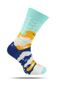 His Story - Skarpetki Bawełniane - Tematyczne - Kaczki w Kąpieli. Kolor: wielokolorowy. Materiał: elastan, bawełna, poliamid #4