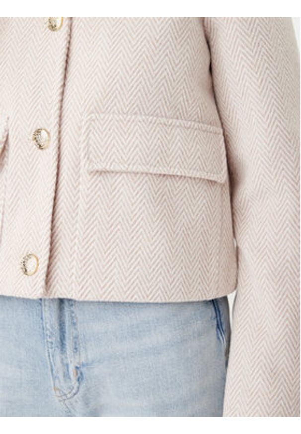 Vero Moda Marynarka Patty 10320574 Beżowy Regular Fit. Kolor: beżowy. Materiał: syntetyk