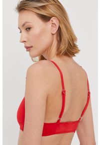 Emporio Armani Underwear - Emporio Armani Strój kąpielowy kolor czerwony miękka miseczka. Kolor: czerwony. Wzór: nadruk #3