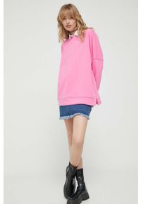 Femi Stories bluza Ria damska kolor różowy gładka. Kolor: różowy. Materiał: materiał, dzianina. Wzór: gładki. Styl: klasyczny #3