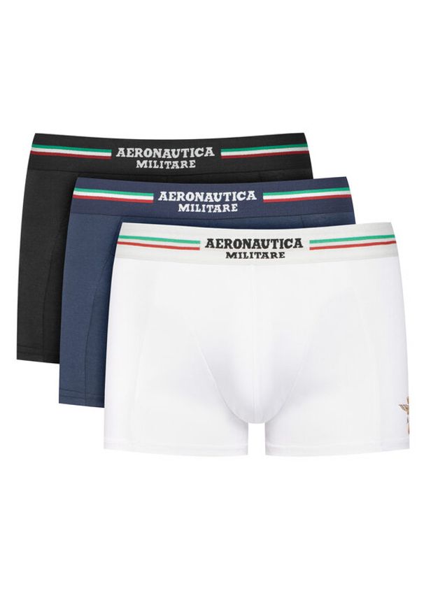 Aeronautica Militare Komplet 3 par bokserek AM1UBX001T Kolorowy. Materiał: bawełna. Wzór: kolorowy