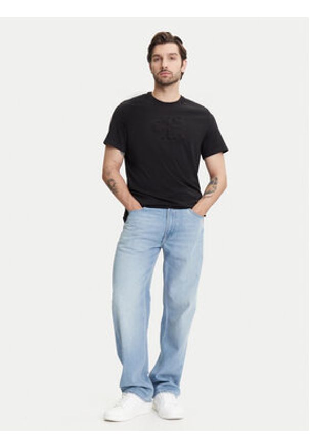 Calvin Klein Jeans T-Shirt Deboss Mono Graphic LV04RC824G Czarny Regular Fit. Kolor: czarny. Materiał: bawełna